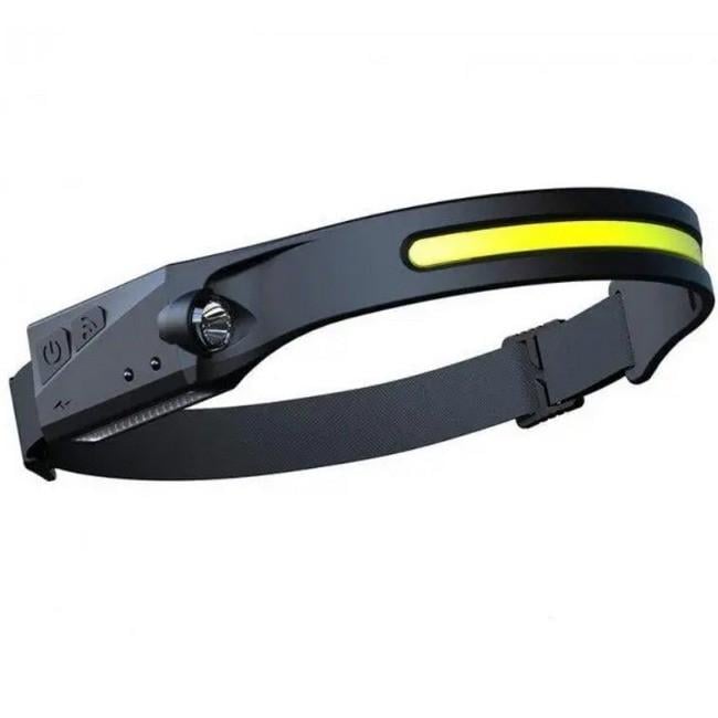 Фонарь налобный BL-G28 XPE/COB 8093 от USB на аккумуляторе Black (019321)