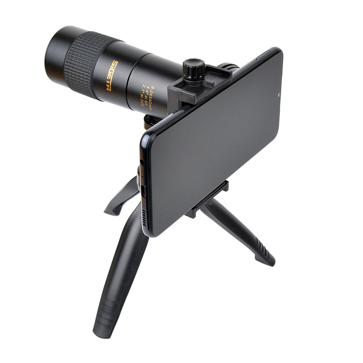 Монокуляр SIGETA Haunt 8-24x40 со штативом/смартфоном-адаптером (db65421) - фото 4 Монокуляр SIGETA Haunt 8-24x40 со штативом/смартфоном-адаптером (db65421) - фото 4