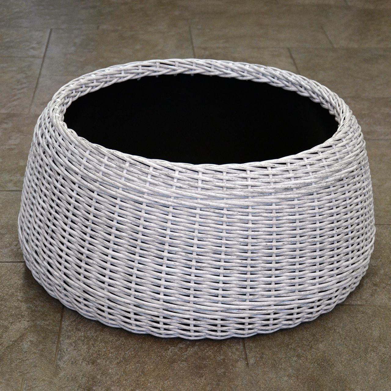 Подставка-юбка под елку плетенная из искусственного ротанга/ручной работы L Белая береза (13450327) - фото 3 Подставка-юбка под елку плетенная из искусственного ротанга/ручной работы L Белая береза (13450327) - фото 3