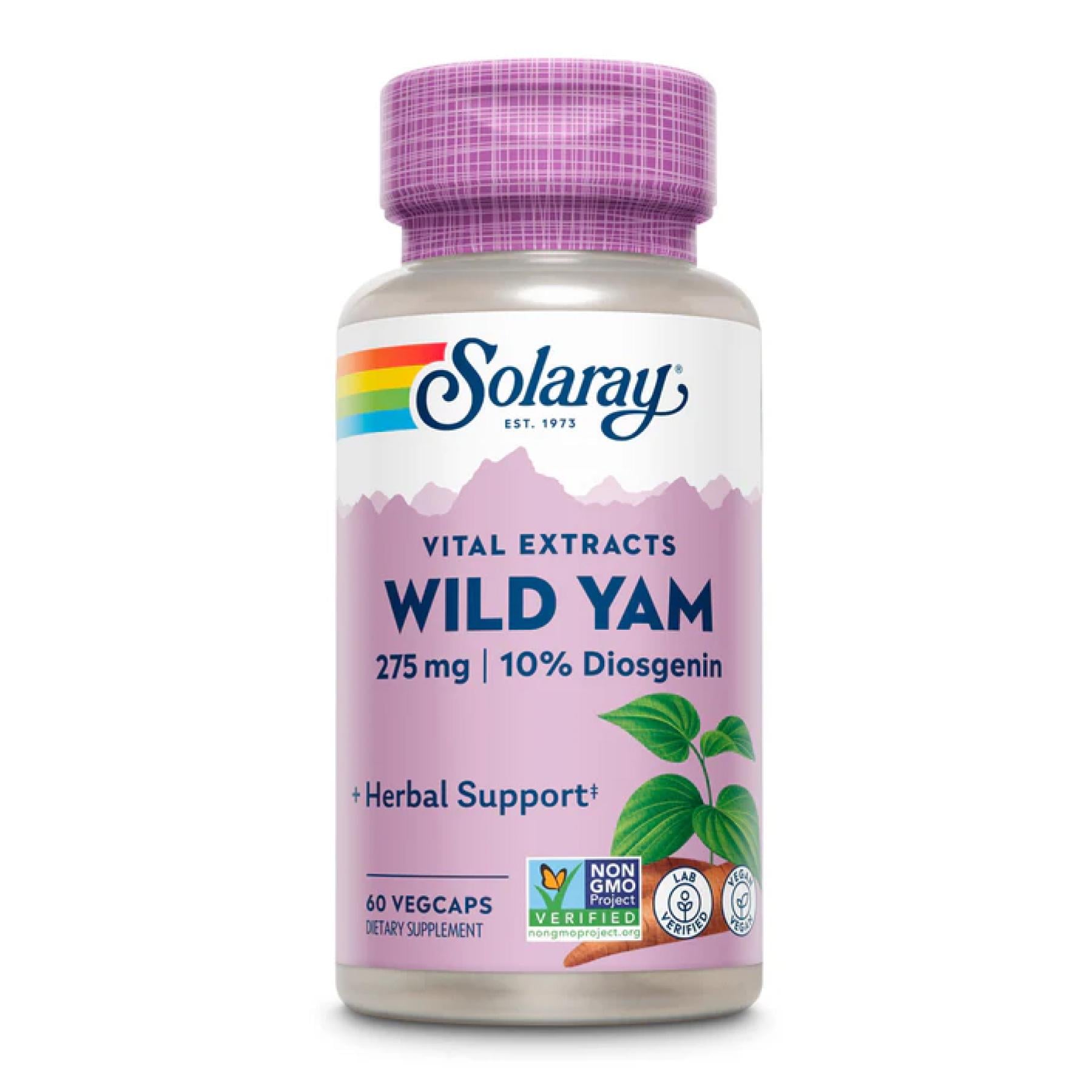 Экстракт дикого ямса Solaray Wild Yam Root Extract 275 мг 60 капс.