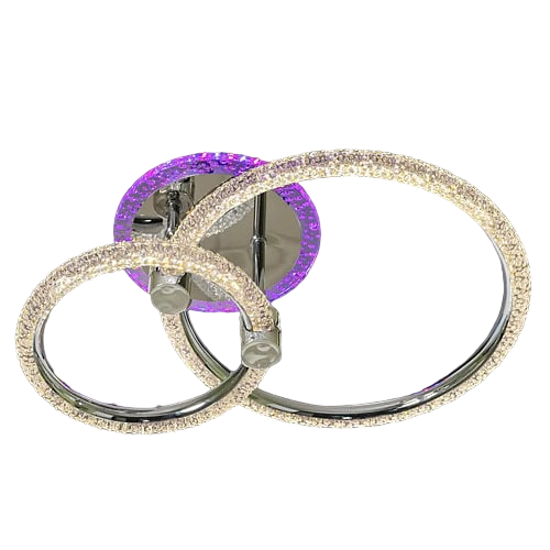 Люстра светодиодная Svet 48W+8W 3000-6000К Хром (SC-2123/2C CR PK/BU/PL)