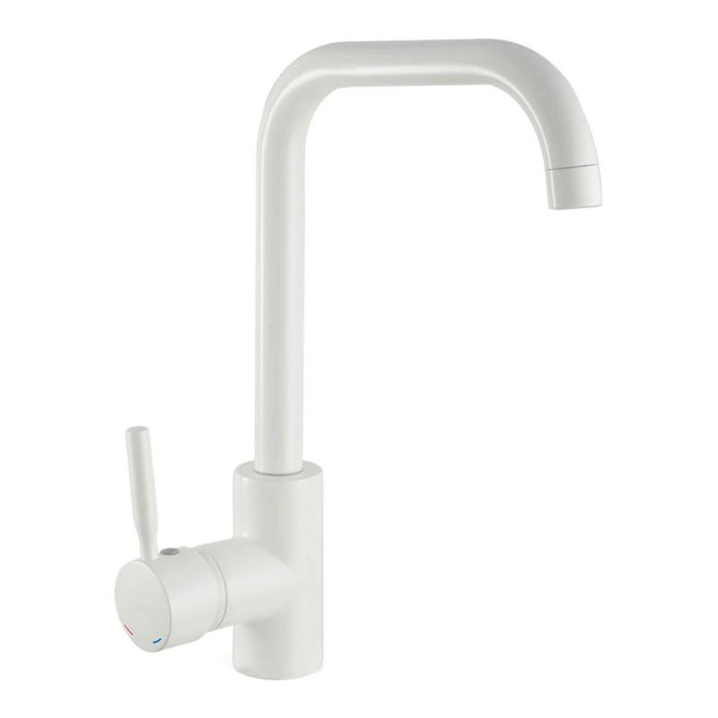 Смеситель кухонный Haiba HANS 011G Белый (00620)