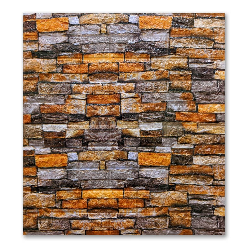 Самоклеюча 3D панель Sticker Wall 700x770x5 мм Піщана цегла (00169)