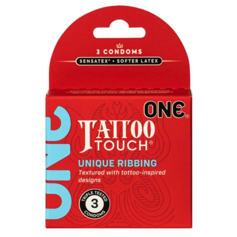 Набор презервативов в виде татуировки ONE Tattoo Touch 3 шт. (ONE112006)