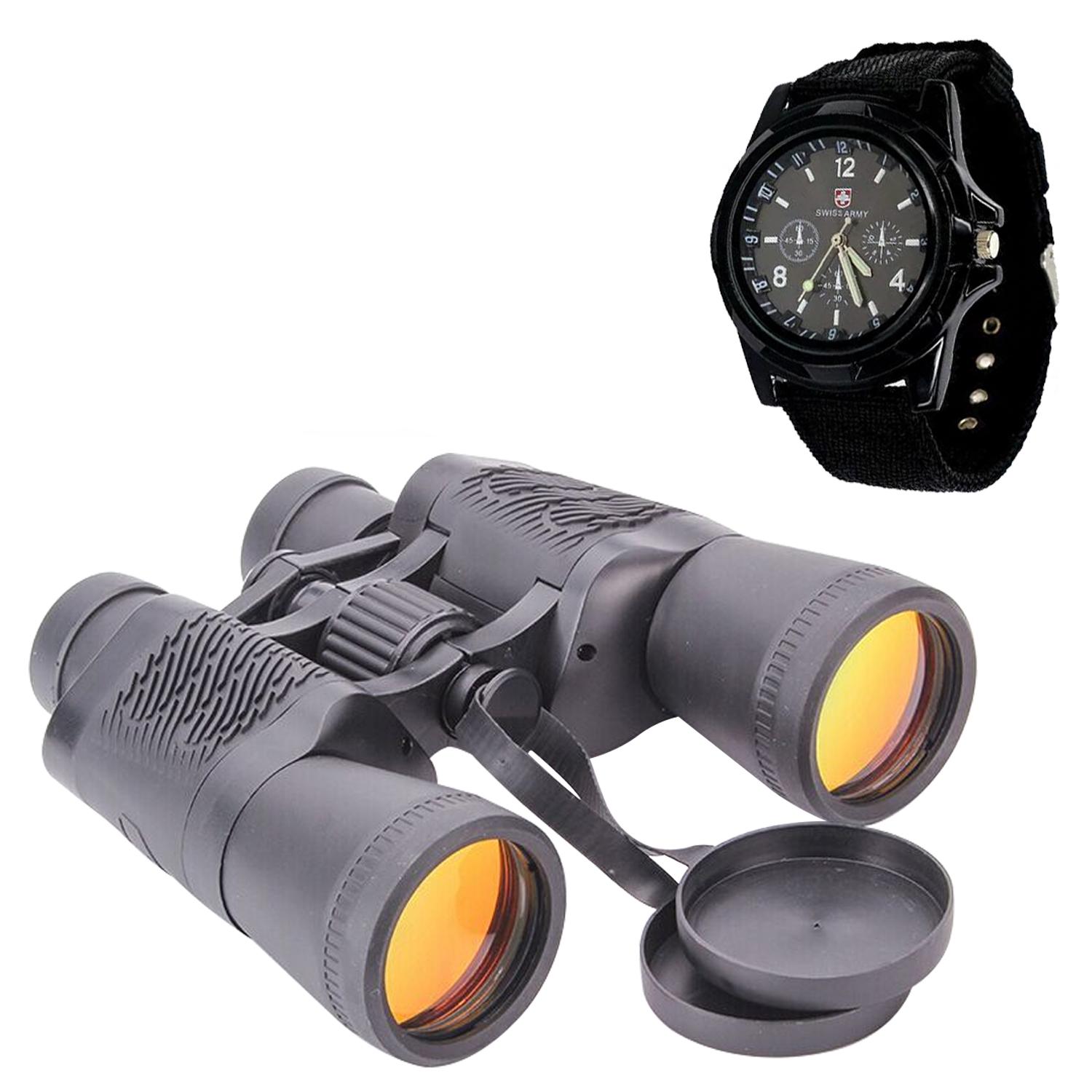 Бинокль Porro BAK7 50х50 119/1000 м водонепроницаемый с чехлом и часы (390ec0aa)