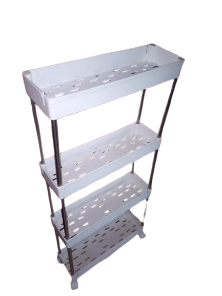 Етажерка на коліщатках на колесах 4 яруси 85х35х13 см Білий (23864211) - фото 9 Етажерка на коліщатках на колесах 4 яруси 85х35х13 см Білий (23864211) - фото 9