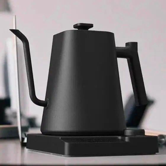 Электрический чайник для кофе KT10 PRO с носиком и регулировкой температуры 900 мл Черный (15325)