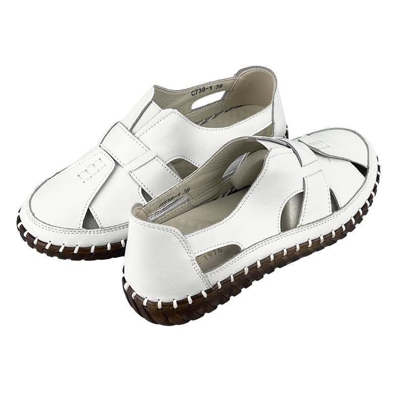 Мокасини жіночі шкіряні 10738-1 p. 36 23 см Білий - фото 3