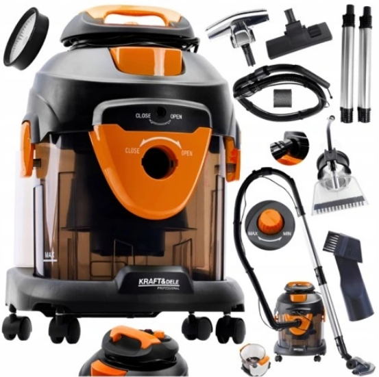 Пилосос промисловий для сухого та вологого збирання Kraft&Dele 1400 Вт (KD482) - фото 5 Пилосос промисловий для сухого та вологого збирання Kraft&Dele 1400 Вт (KD482) - фото 5