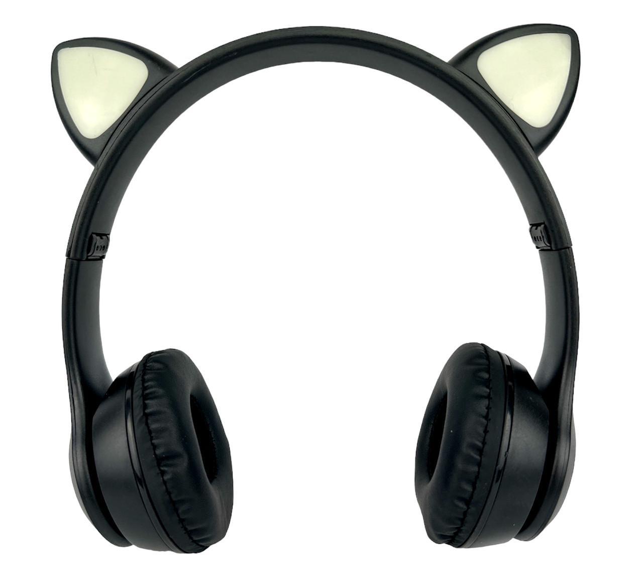 Наушники беспроводные Wireless headSet Cat ear VIV-23M LED с кошачьими ушками Черный