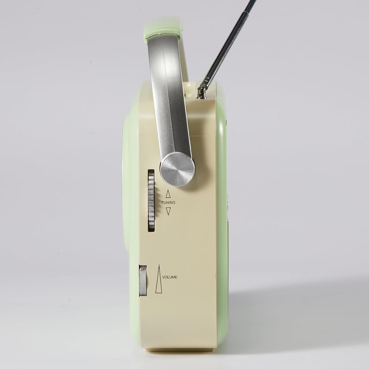 Радіо портативное в стилі ретро з акумулятором/Bluetooth/AM/FM Light Green (24087496) - фото 2 Радіо портативное в стилі ретро з акумулятором/Bluetooth/AM/FM Light Green (24087496) - фото 2