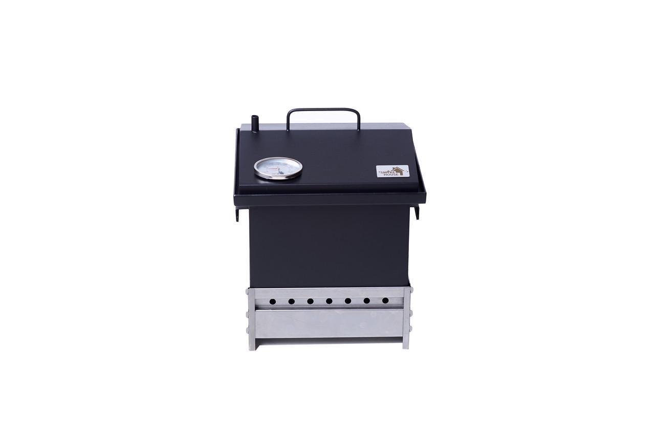 Коптильня металева Smoke House Thermo S з термометром та підставкою - фото 2 Коптильня металева Smoke House Thermo S з термометром та підставкою - фото 2