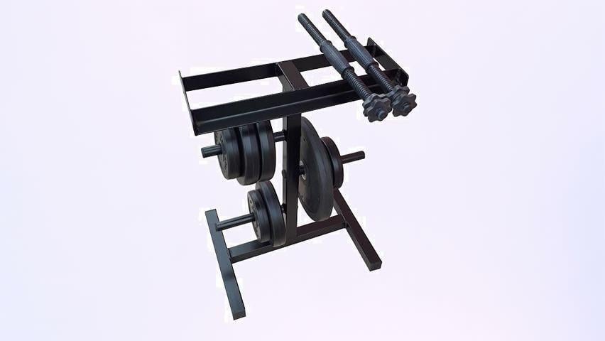 Напольная стойка для хранения гантелей и грифов - фото 2 Напольная стойка для хранения гантелей и грифов - фото 2