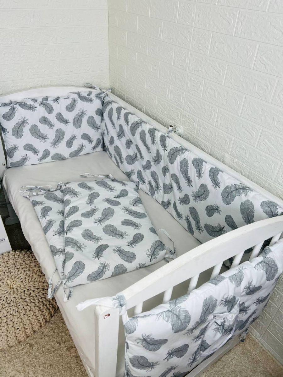 Защита для бортиков на 4 стороны сплошные для детской кроватки 120x60x37 см (020)