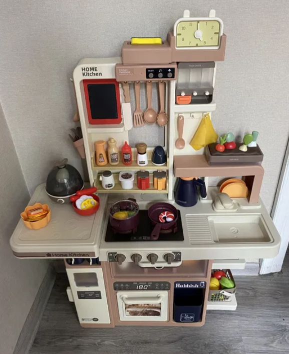 Детская игровая кухня интерактивная Limo Toy 889-231 с посудой и овощами музыкальная со светом/звуком и паром (2698148012) - фото 6 Детская игровая кухня интерактивная Limo Toy 889-231 с посудой и овощами музыкальная со светом/звуком и паром (2698148012) - фото 6