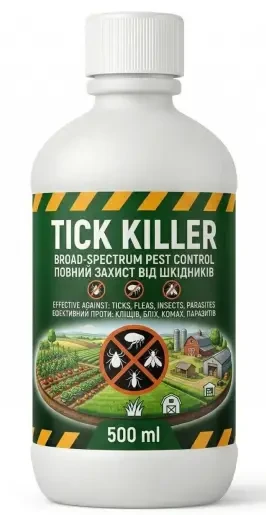 Средство против клещей и блох Tick Killer для обработки и защиты животных 500 мл (2490)
