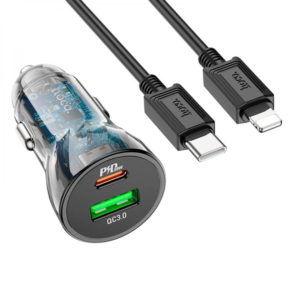 Набор зарядных устройств Hoco Z47A 12-24V Lightning USB-C 3A (26441823)