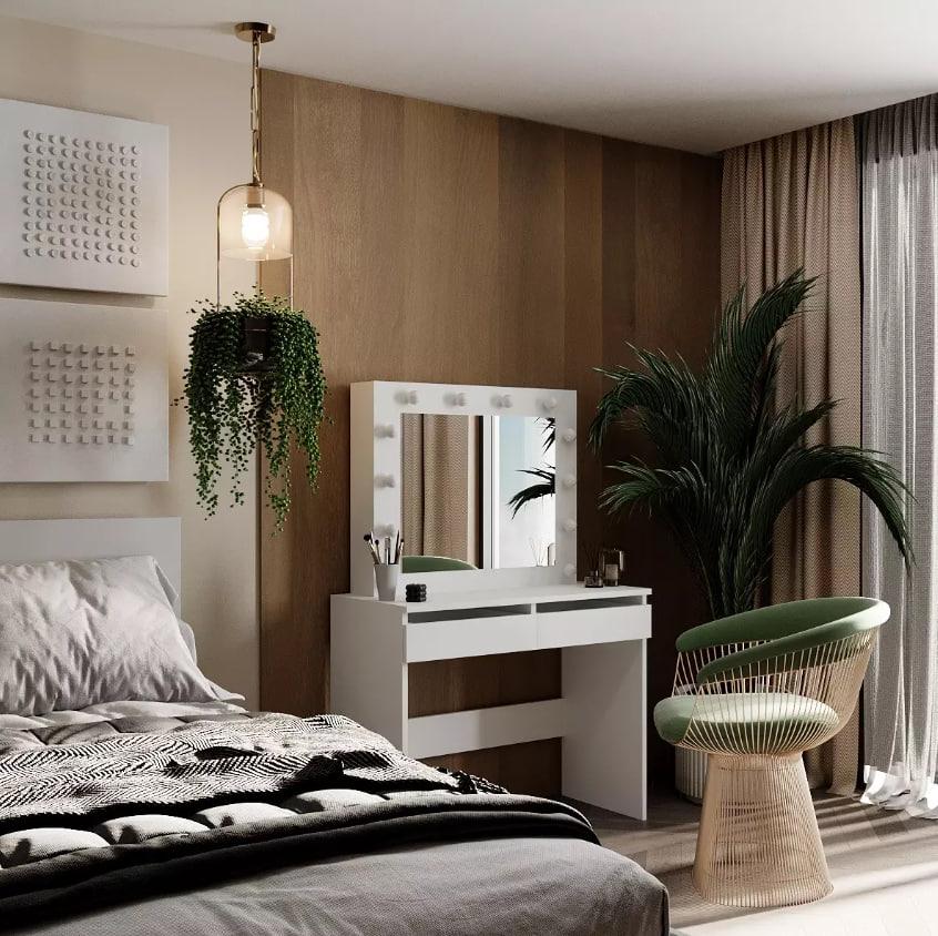 Столик туалетний LofTerno Head Malta 940х430х1400 Білий діамант (TB32010100000) - фото 4