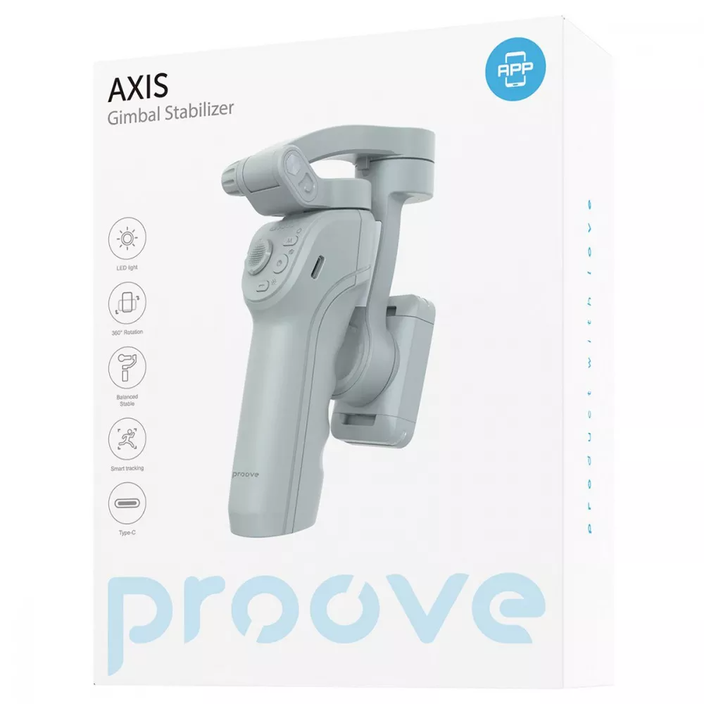 Стабилизатор ручной Proove Axis Gimbal Stabilizer 8912 для видеосъемки на смартфон с пультом Gray (784780447) - фото 7 Стабилизатор ручной Proove Axis Gimbal Stabilizer 8912 для видеосъемки на смартфон с пультом Gray (784780447) - фото 7