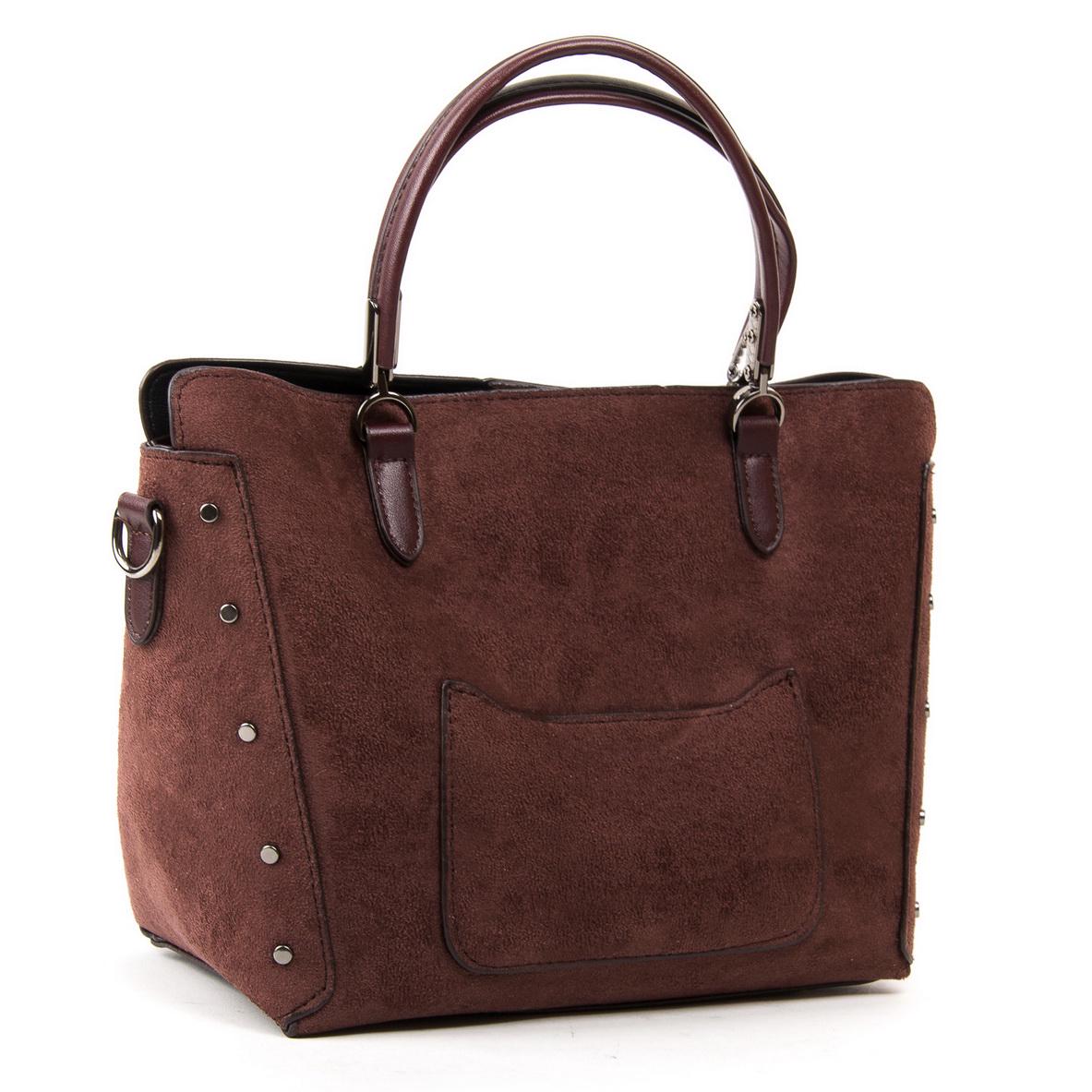 Женская модельная сумка из замша Fashion 5124 Кофейный - фото 1 Женская модельная сумка из замша Fashion 5124 Кофейный - фото 1