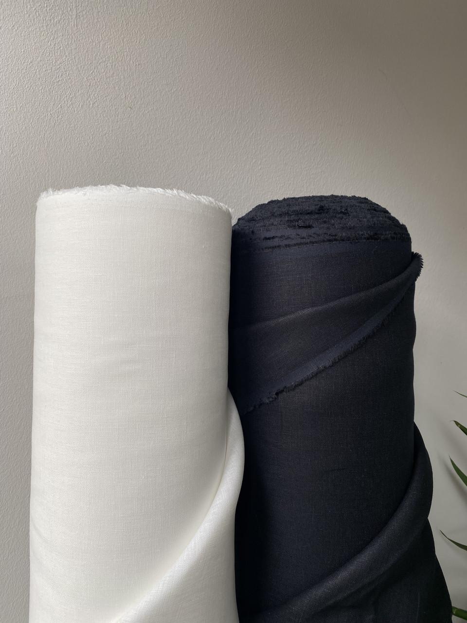 Тканина Linen Plus 100% льон Чорний 147 - фото 2