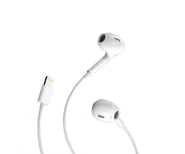 Наушники проводные с микрофоном XO EP45 Lightning White