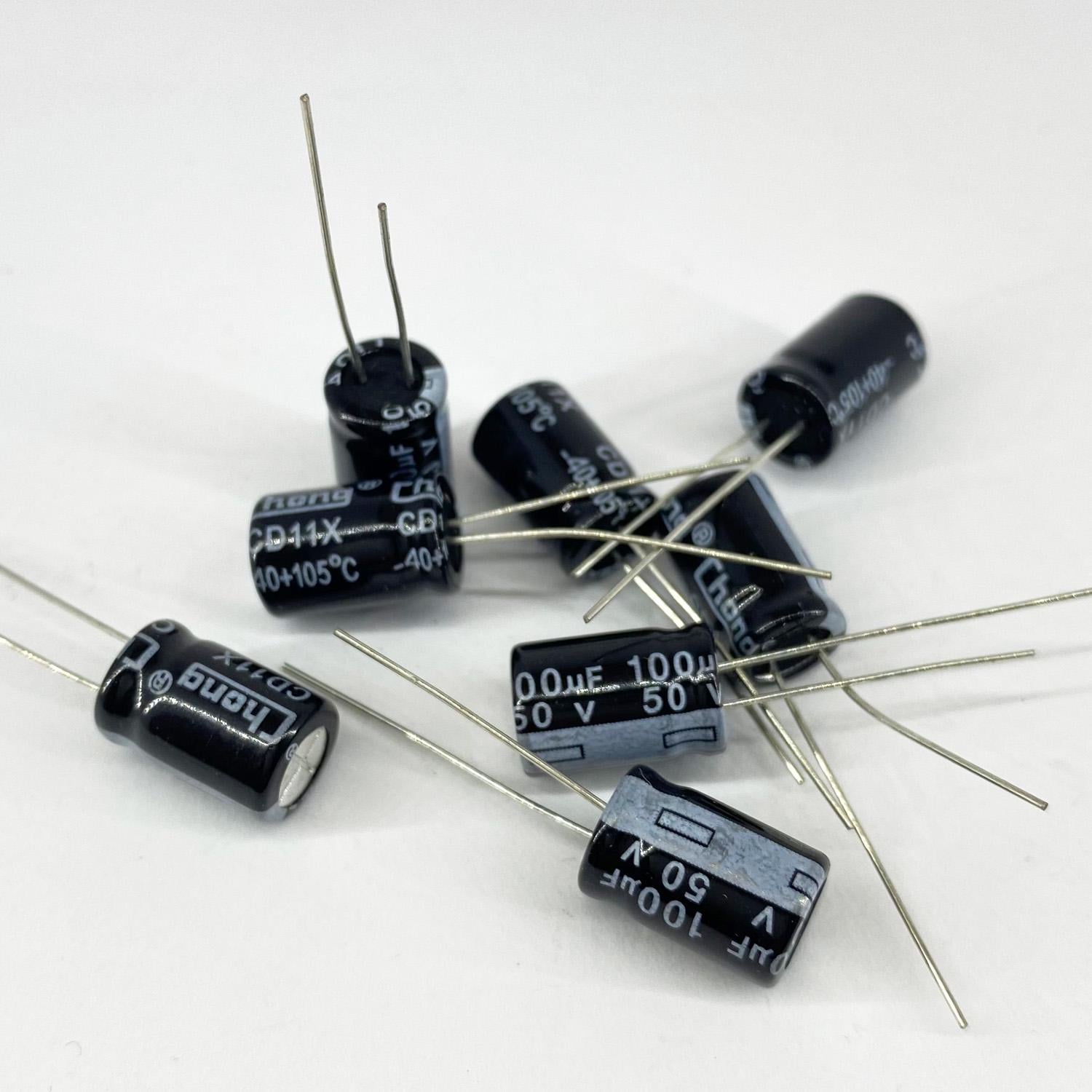 Електролітичні конденсатори ChongX 100 мкф 50V 8x12 мм 105 °C (5409)