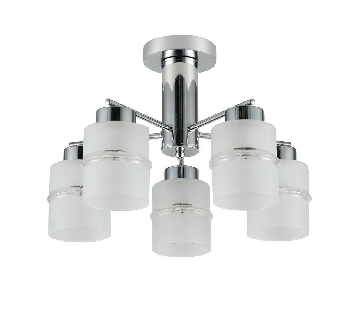 Люстра потолочная Light House SRS-20880/5 плафон белый Хром