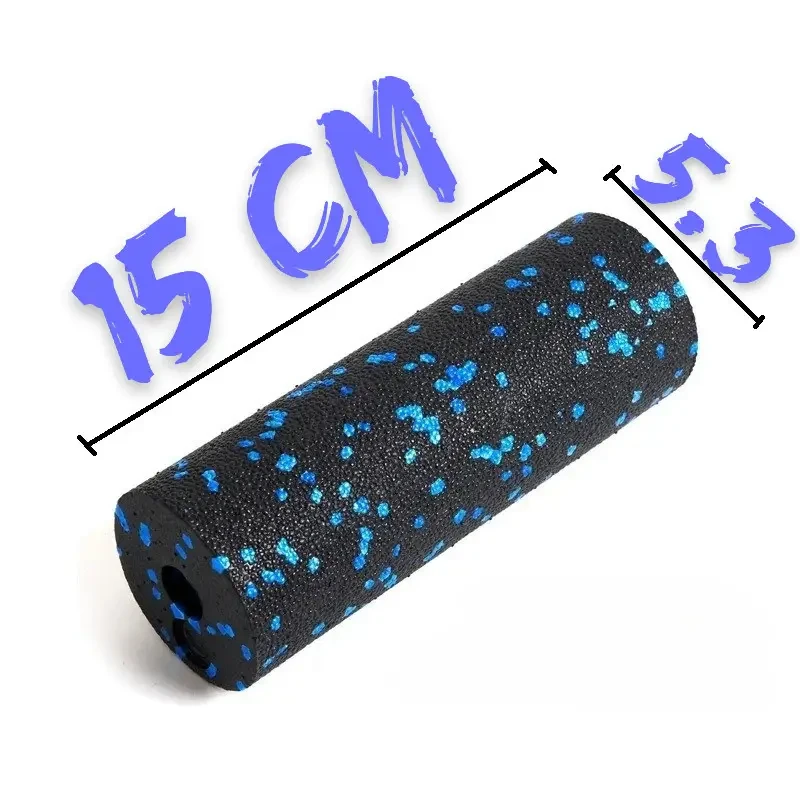 Ролик массажный гладкий PowerPlay PP-4346 Mini EPP Foam Roller Черный/Синий 15x5,3 см - фото 5