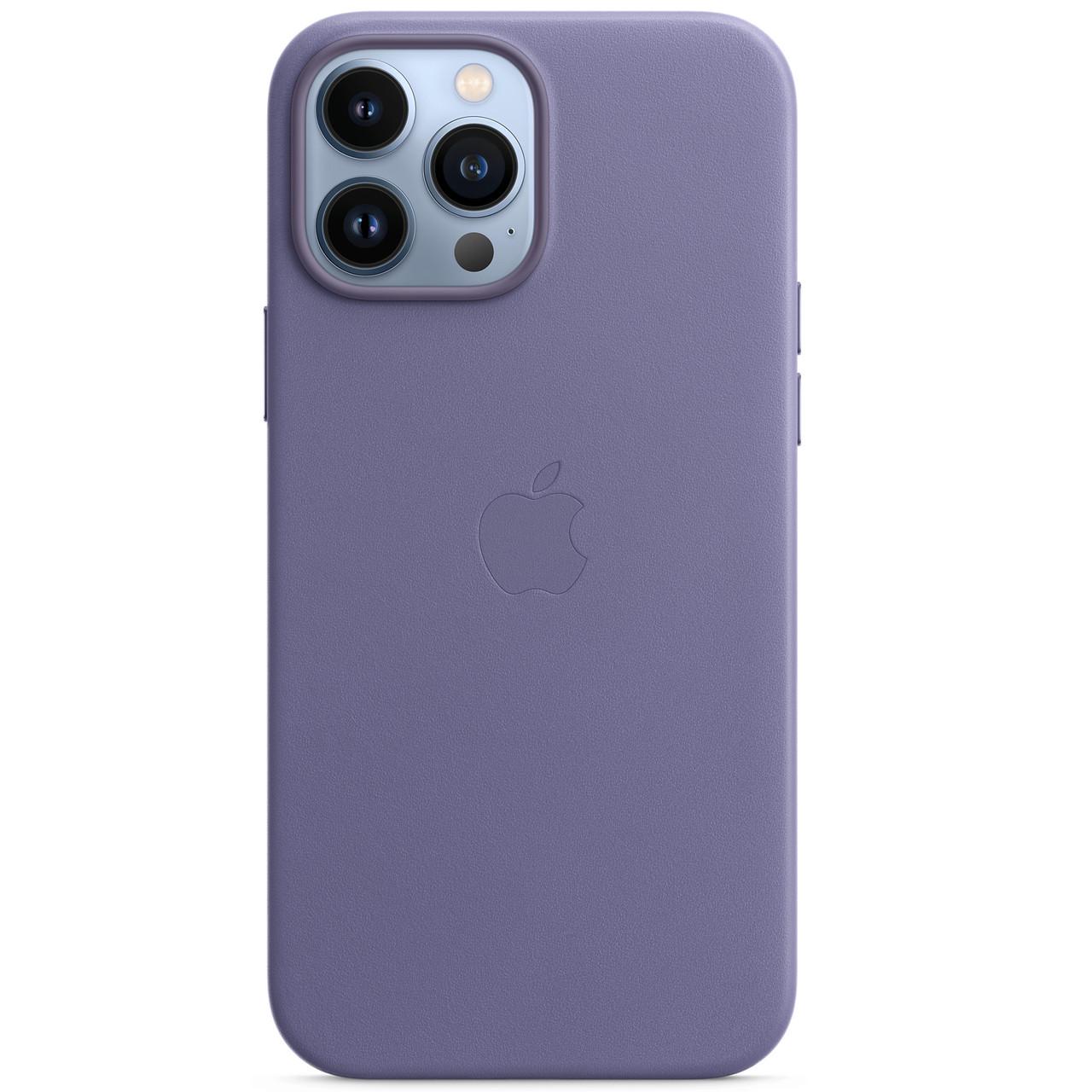 Кожанный чехол-накладка Apple Leather Case with MagSafe for iPhone 13 Pro Max, Wisteria (HC) - фото 2