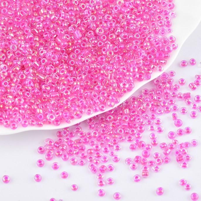 Бисер Бензиновый 2 мм 50 г Розовый (БР0002б10)