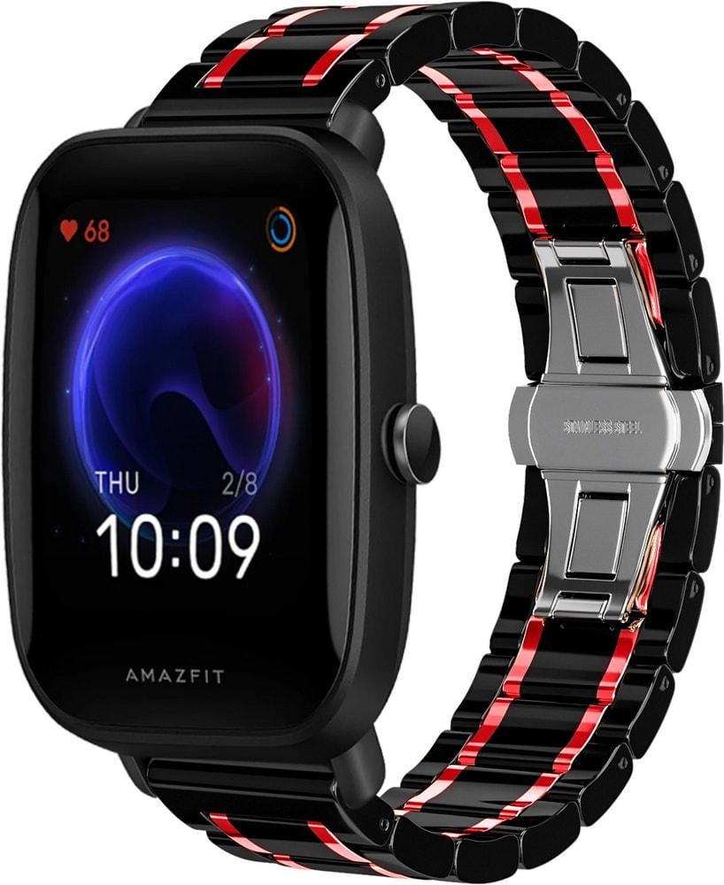 Ремешок керамический Ceramo для Amazfit Bip U Black/Red (28733-44) Ремешок керамический Ceramo для Amazfit Bip U Black/Red (28733-44)