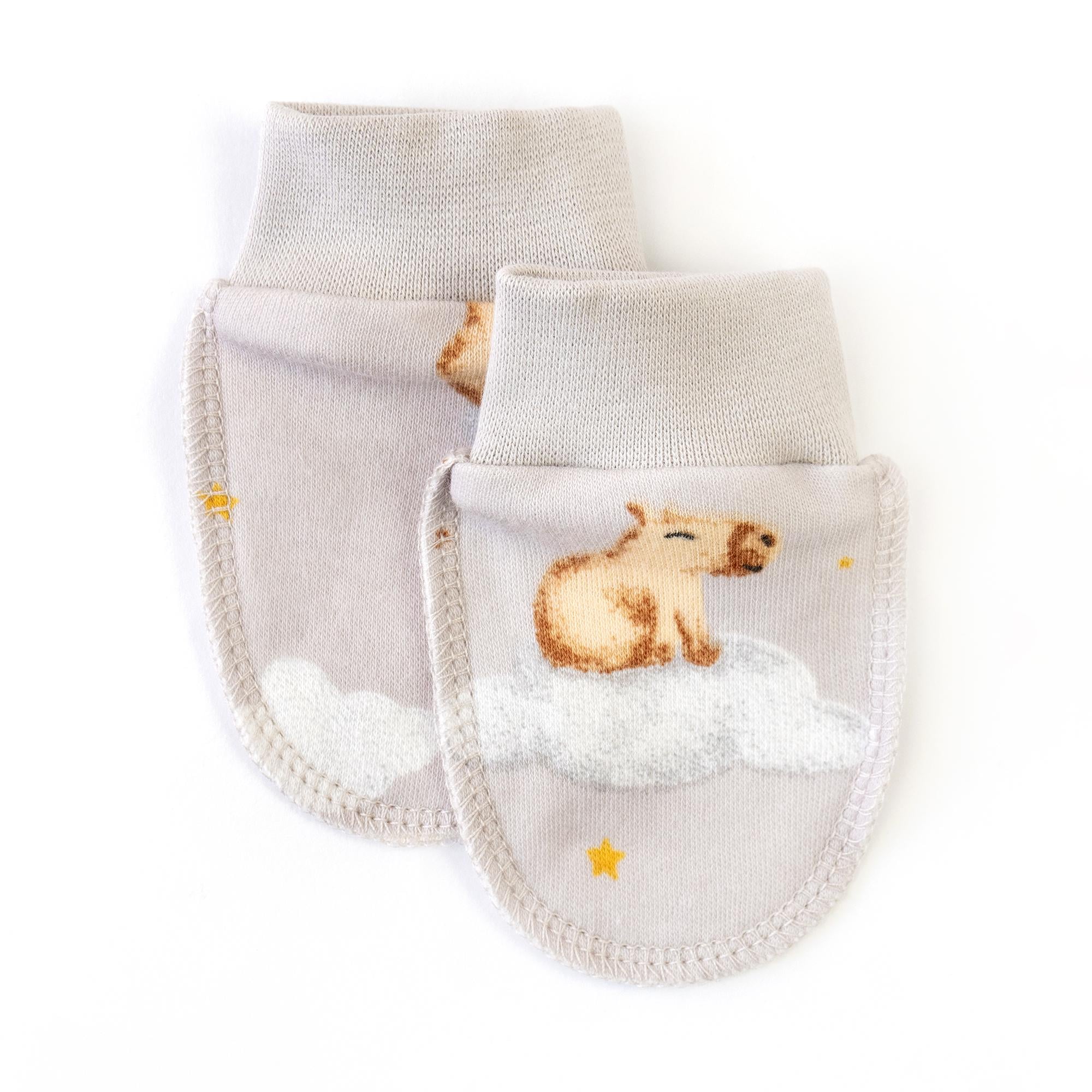 Рукавички-антицарапки Dexter's Baby capybara 915139 0-3 мес Серый (7169213151)
