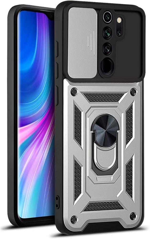 Чехол с защитой камеры 3DGuard Xiaomi Redmi Note 8 Pro Silver (32505-59)