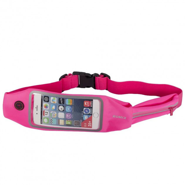 Сумка на пояс Romix 5.5 с карманом Розовый (RH16-5.5P)