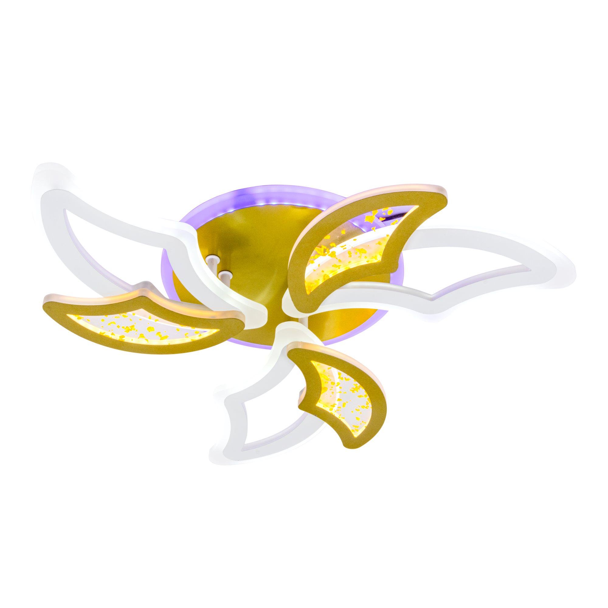 Люстра светодиодная с пультом Valeso V K29128-3+3+1 White/Gold (000036421)