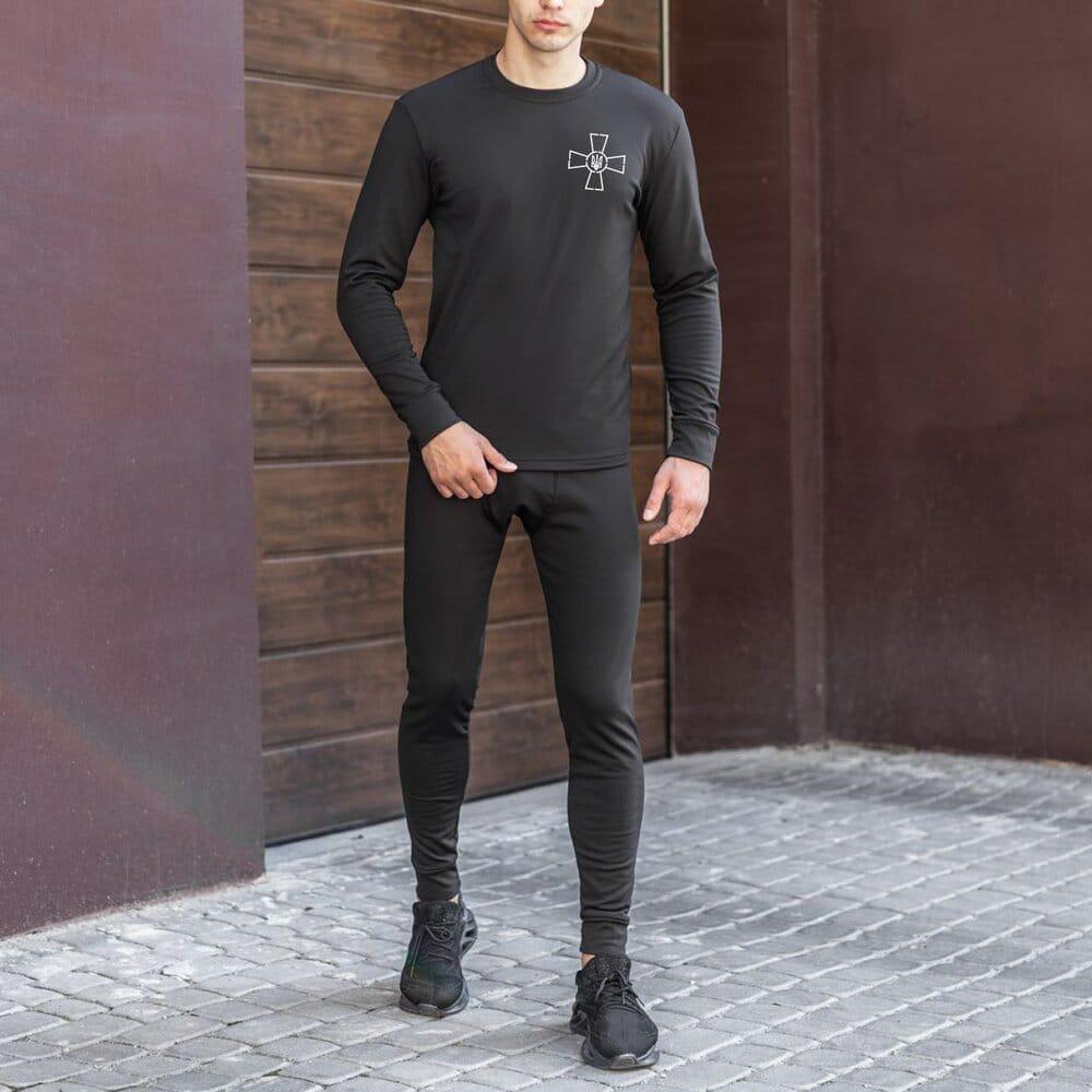 Термокомплект Pobedov Teplo лого ЗСУ M Чорний (13410912) - фото 1 Термокомплект Pobedov Teplo лого ЗСУ M Чорний (13410912) - фото 1