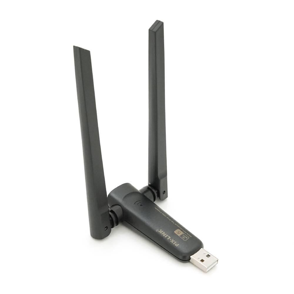 Адаптер бездротовий мережевий Wi-Fi-USB Merlion LV-UAC21 RTL8811CU з 2-ма антенами 10 см 802.11 a/b/g/n 600MB 2.4 GHz Blister Q50 Адаптер бездротовий мережевий Wi-Fi-USB Merlion LV-UAC21 RTL8811CU з 2-ма антенами 10 см 802.11 a/b/g/n 600MB 2.4 GHz Blister Q50