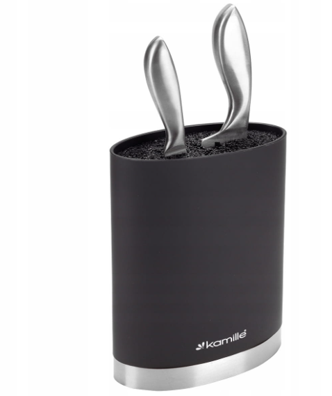 Подставка для ножей овальная Kamille 22 см Черный - фото 2 Подставка для ножей овальная Kamille 22 см Черный - фото 2