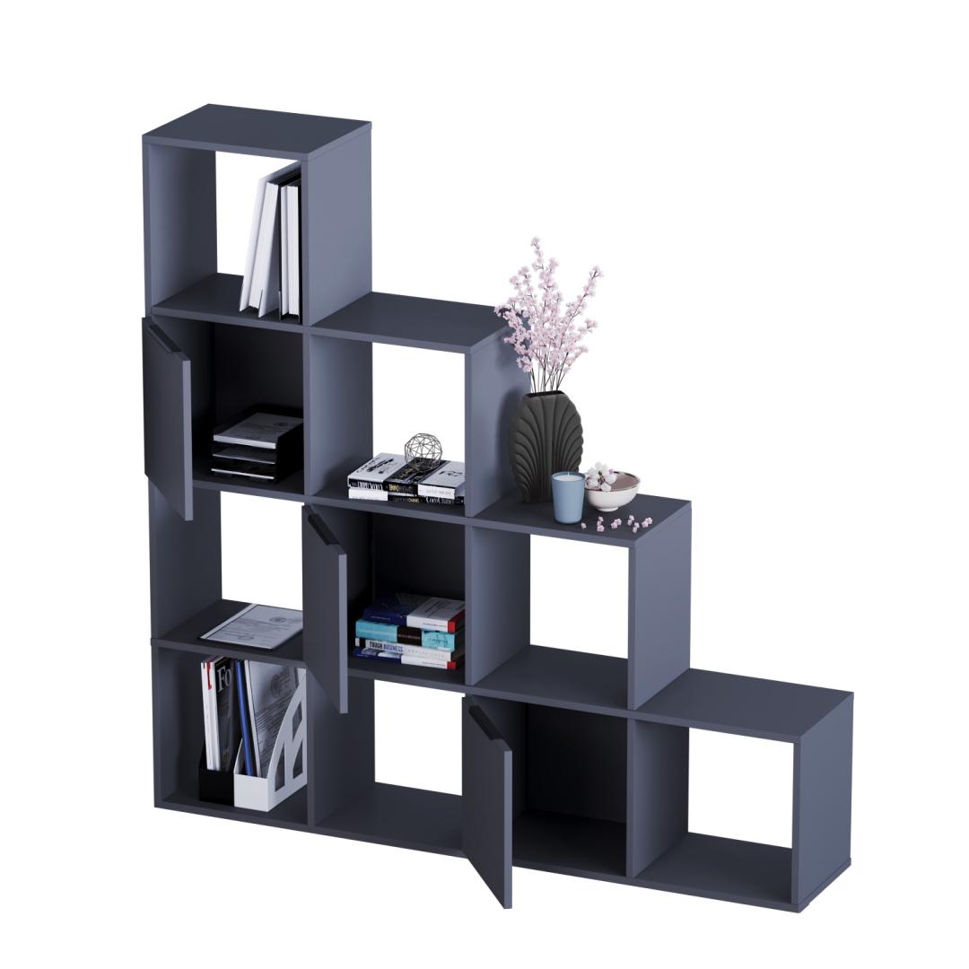 Стелаж DiPortes Вт-402 143/144/29 см Антрацит (01178)