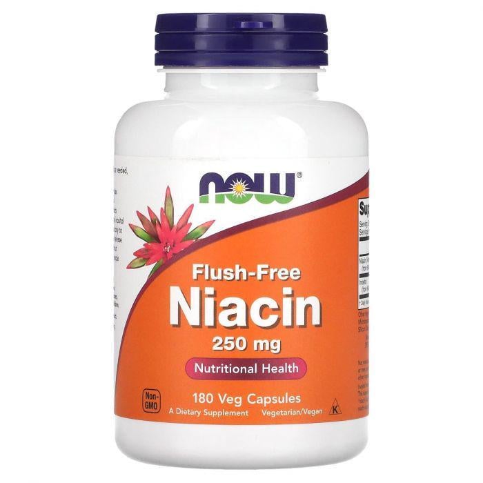 Ніацін NOW Foods Flush-Free Niacin 250 mg 180 Veg Caps - фото 1