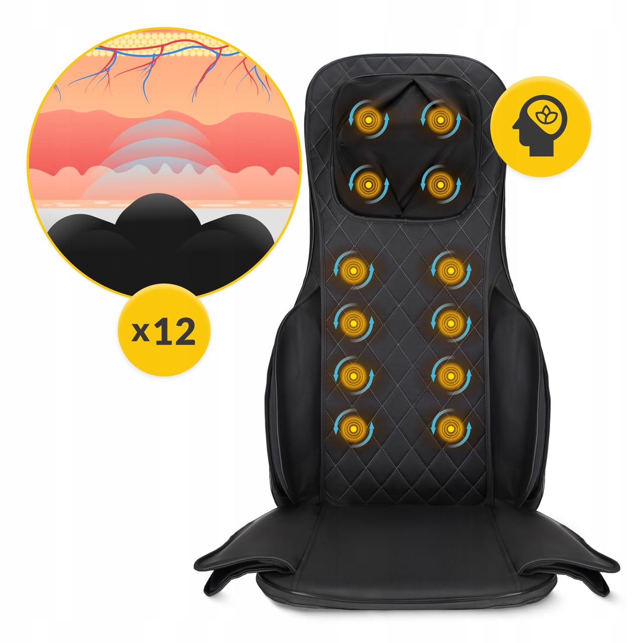 Накидка-массажер 4fizjo Shiatsu с подогревом Black (P-5905973403528) - фото 9
