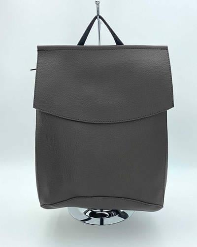 Женская сумка-рюкзак Welassie на одно отделение из экокожи Коричневый (1780855421)