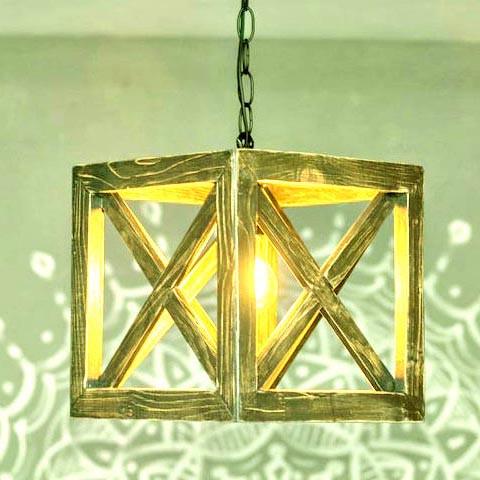 Подвесной светильник из дерева Малуанго Мускат (ЛЮС-002307)