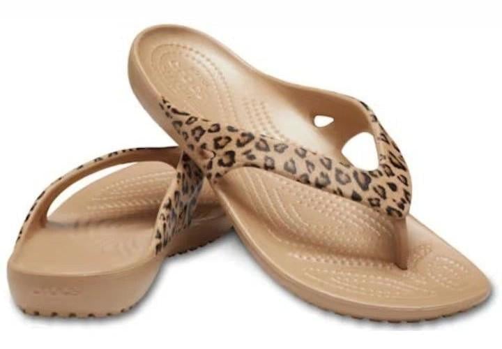 В'єтнамки чоловічі Crocs Kadee II Flip Leopard Beige р. 42-43 Бежевий (25691)