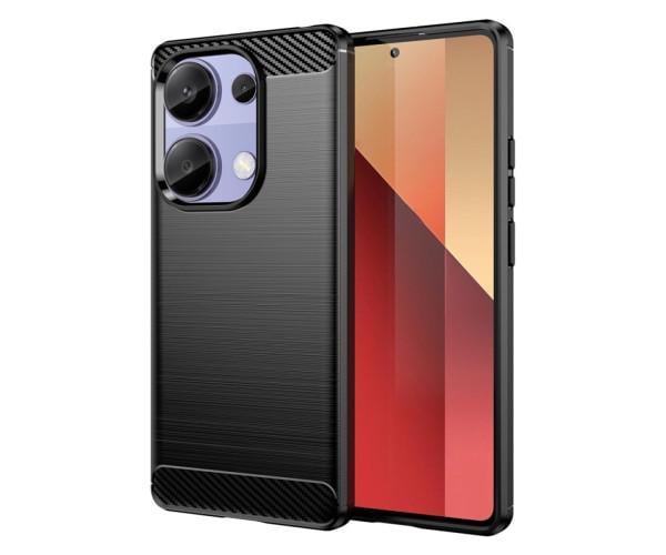  Чехол - накладка Polished Carbon для Xiaomi Redmi Note 13 Pro 4G / Poco M6 Pro 4G Черный