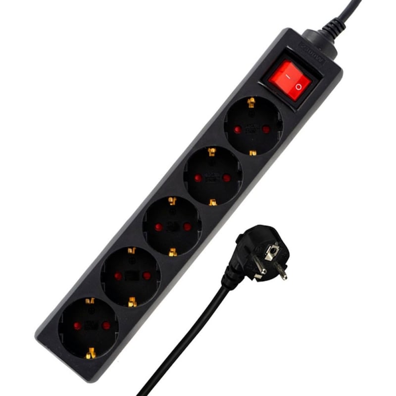 Мережевий фільтр-подовжувач Logan SFB5-3 5 розеток 3 м Black (28690346) - фото 4 Мережевий фільтр-подовжувач Logan SFB5-3 5 розеток 3 м Black (28690346) - фото 4