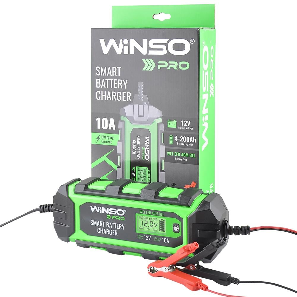 Зарядное устройство АКБ WINSO PRO LCD 10A 12V 4-200Ah 139520 (167984)