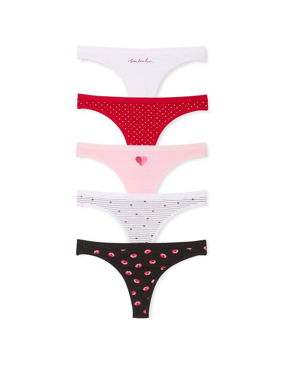 Набор женских трусиков Victoria's Secret Stretch Cotton Thong XL Разноцветный (329425480955)
