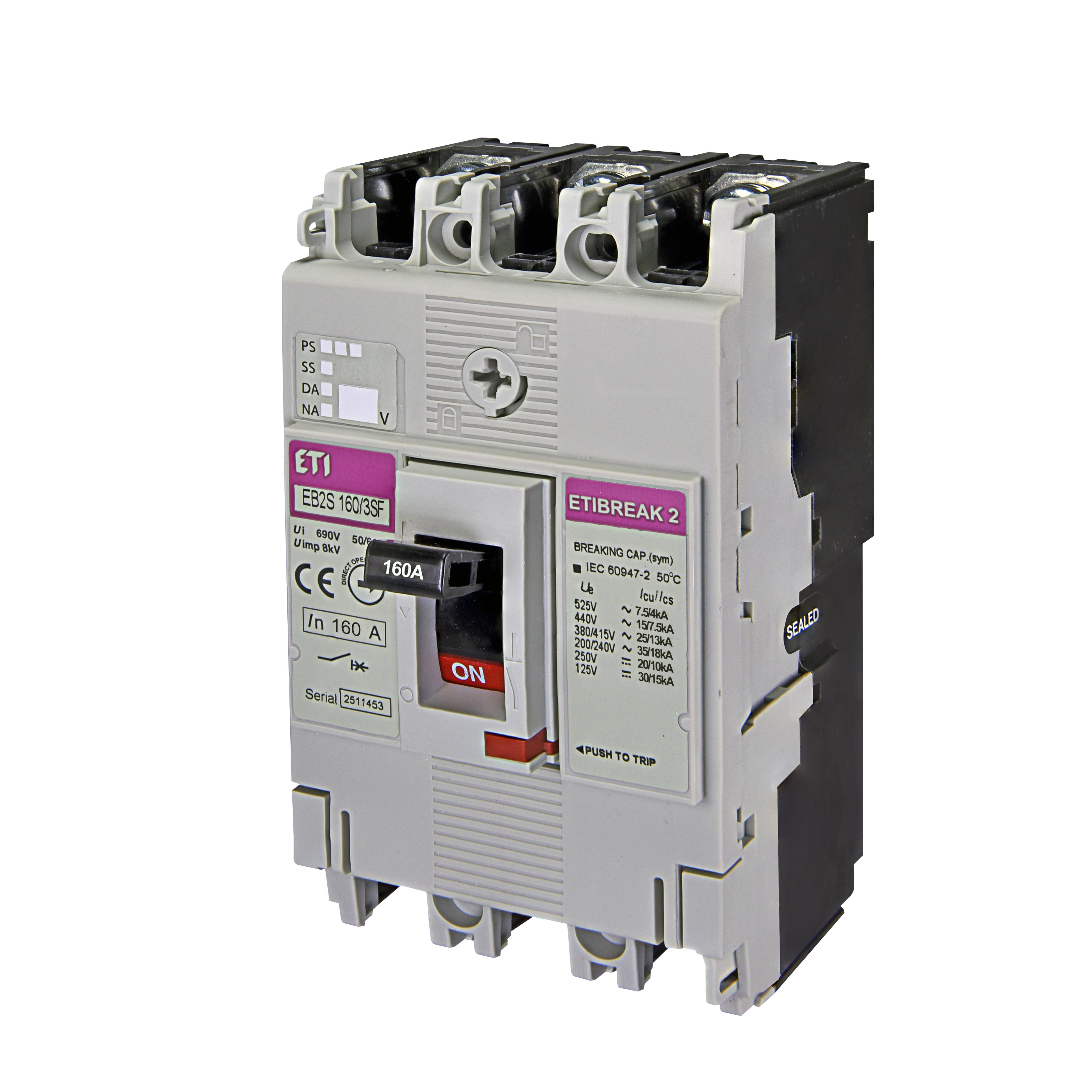 Автоматичний вимикач 3P 160A 25 kA ETIBREAK EB2S 160/3SF 4671837